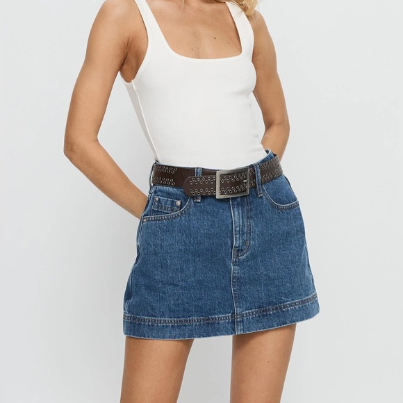 Princess Polly Dresses & Skirts - Princess Polly Blue Denim Mini Skirt